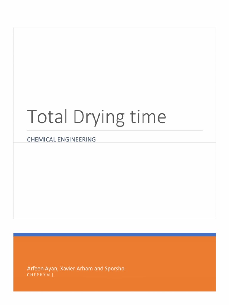 Derivation of Total Drying Time PDF
