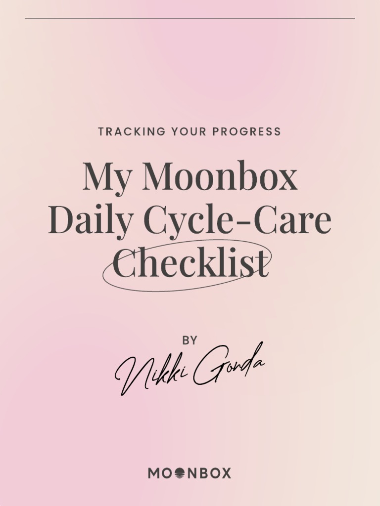 My Moonbox - Daily Cycle Care Checklist | PDF | Lifestyle