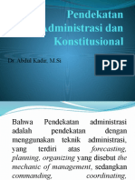 Pendekatan Administrasi Dan Konstitusional