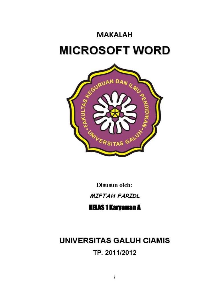 Makalah Microsoft Word | PDF
