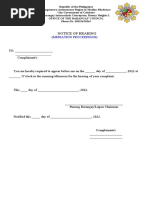 KP FORM 8 - Notice of Hearing (Mediation Pro.)