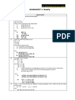 Worksheet-2 NumPy