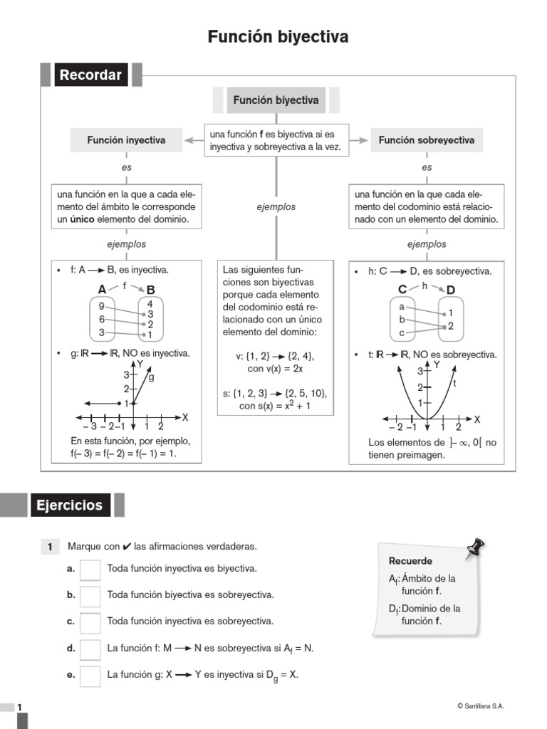 M10 Funcion Biyectiva | PDF | Función (Matemáticas) | Lógica matemática