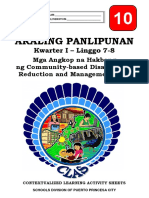 AP10 - Q1 - CLAS5 - Mga - Angkop - Na-Hakbang - NG - Community-Based - Disaster - Risk - Reduction - and - Management - Plan - V3 - RHEA ANN NAVILLA