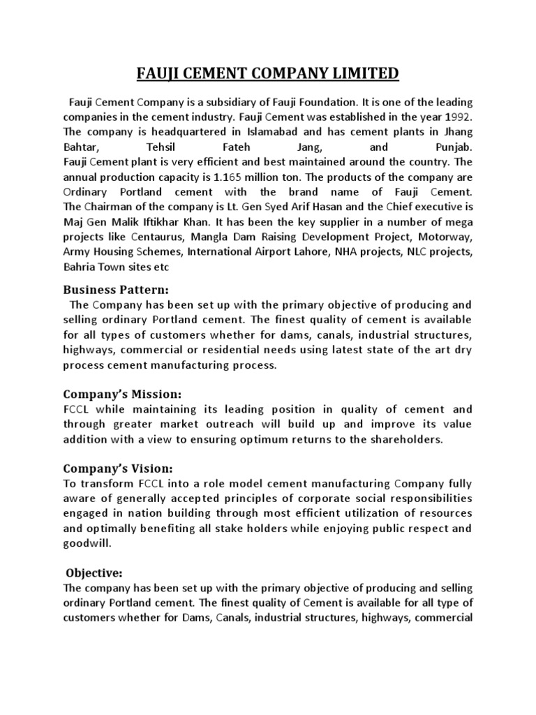 Cement Industry of Pakistan | PDF | Economic Growth | Pakistan