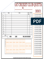 Scoring Sheet