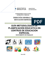 Guía Metodológica de Planificación Educativa en Centros de Educación Especial