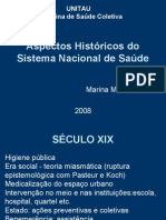 Aspectos Históricos Do Sistema Nacional de Saúde