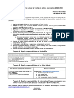 Información General Sobre La Venta de Útiles Escolares 2023-2024