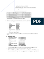 Latihan Soal Mengenai Pendapatan Nasional