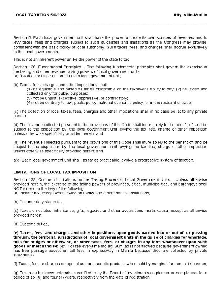 Local Government Taxation Guidelines | PDF | Taxes | Value Added Tax
