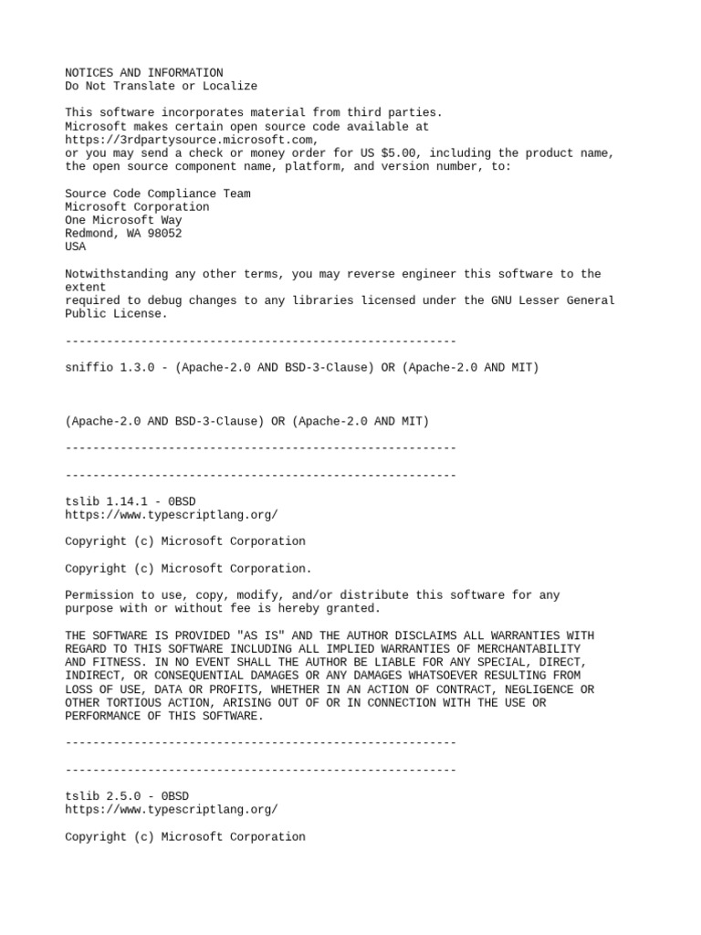 Notice pdf license derivative work