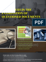Techniques in The Examination of Questioned Documents