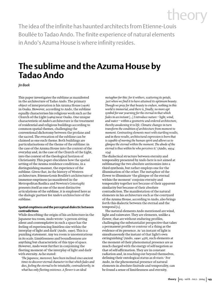 Azuma House | PDF | Infinity | Space