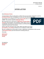 Offer Letter