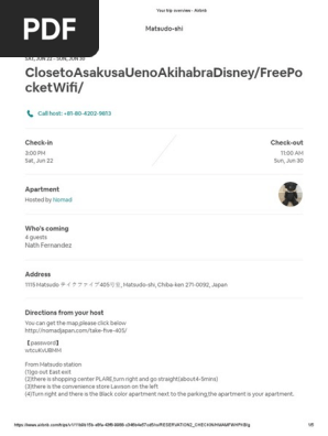 Your trip overview - Airbnb