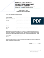 Form Pendaftaran PKD Ansor 2023