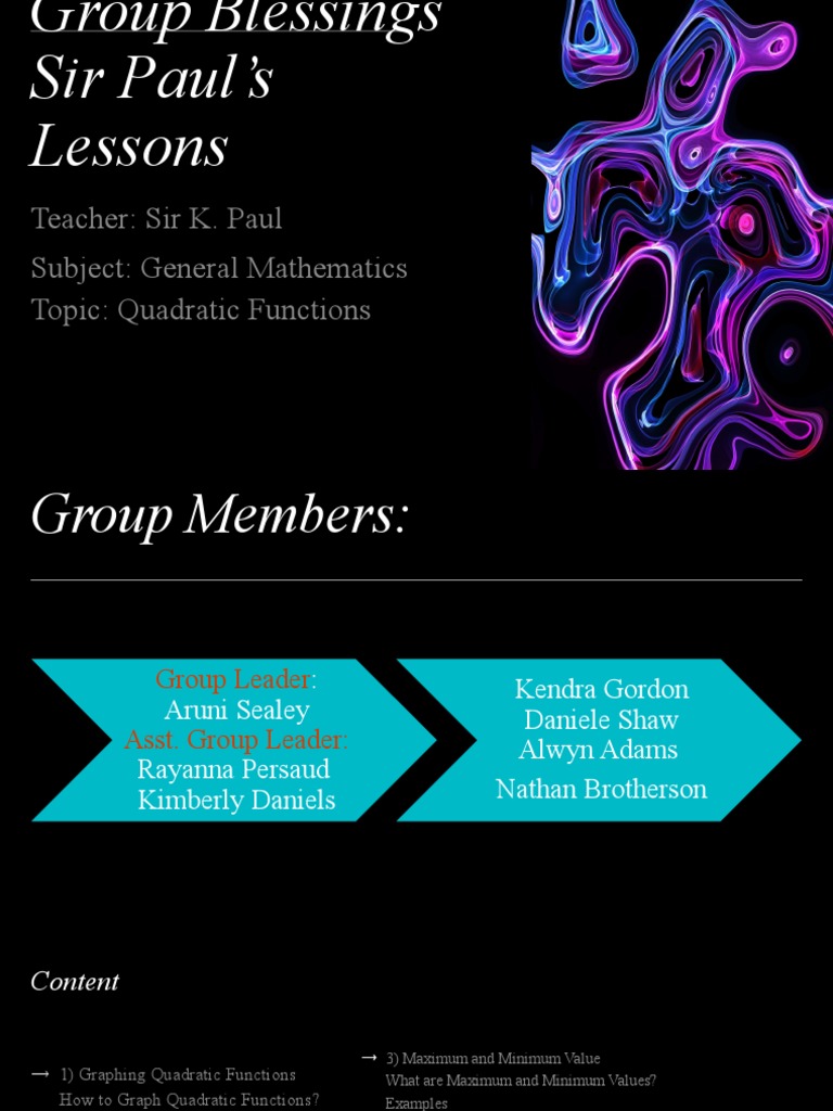 Quadratic Functions Study Guide | PDF | Quadratic Equation | Tangent