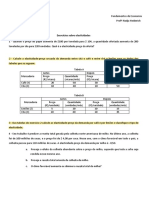 Exercícios Elasticidades