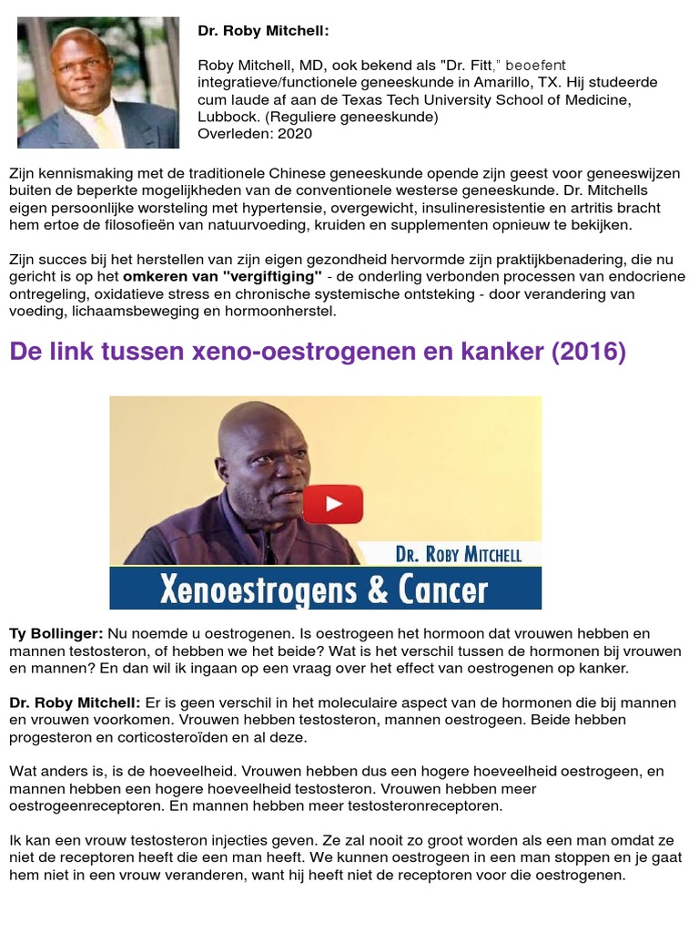Xeno Oestrogenen en KANKER PDF