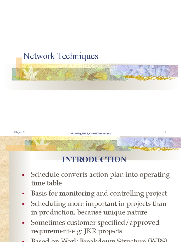 Project Scheduling and Critical Path Analysis | PDF
