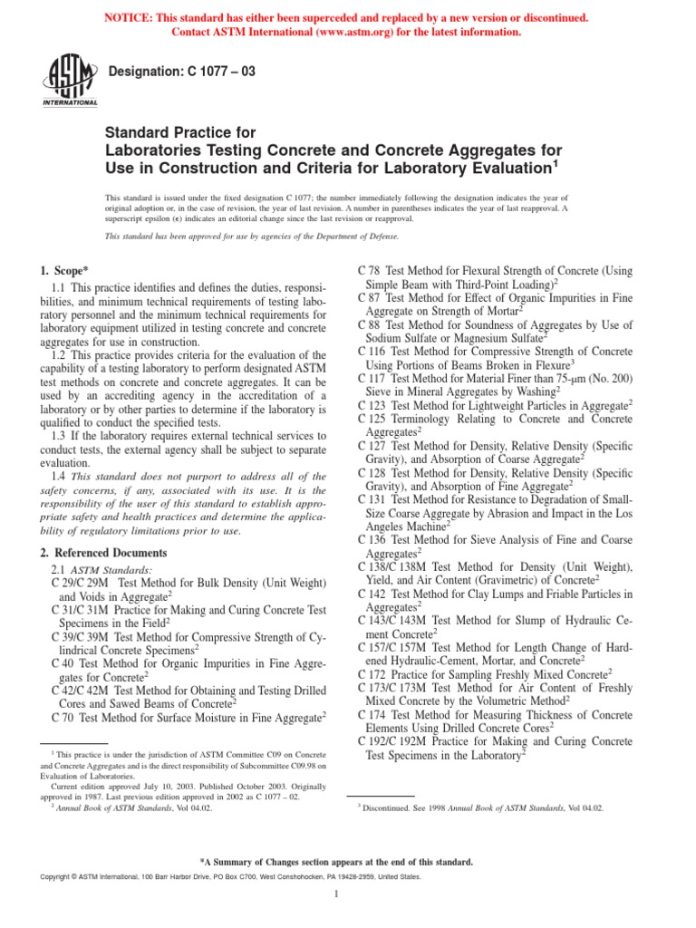 C_1077_–_03__;Laboratories_Testing_Concrete_and_Concrete_Aggregates_for ...