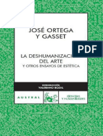 La deshumanización del Arte _Ortega y Gasset