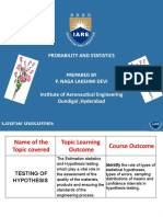 Probability and Statistics Prepared by P. Naga Lakshmi Devi Institute of Aeronautical Engineering Dundigal, Hyderabad
