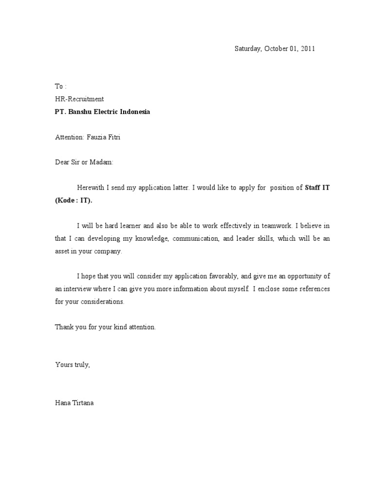 Application Letter & CV | PDF | Career & Growth