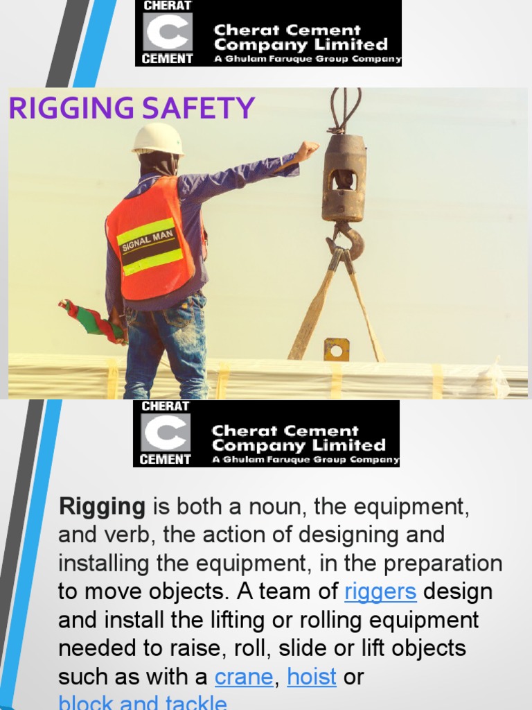 Rigging Safety Pdf Rope Center Of Mass