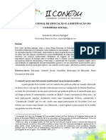 Porteglio - o Pne e A Efetivação Do Controle Social