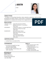 Black and White Simple Office Assistant Resume