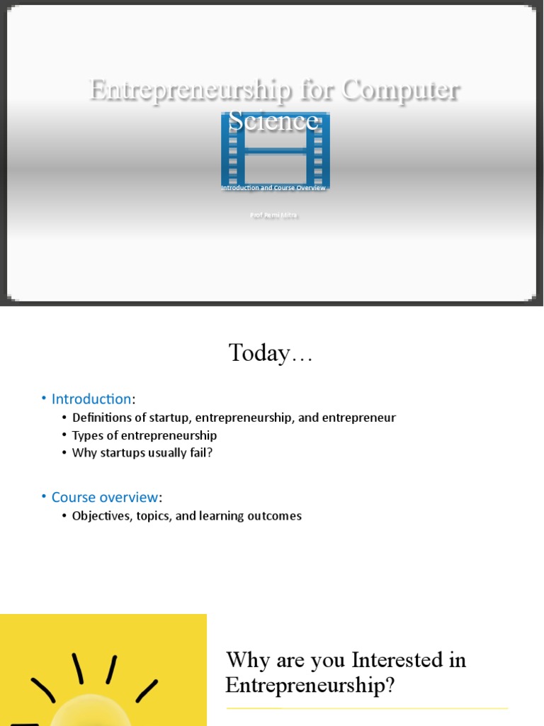 Unit 1 - Introduction To Entrepreneurship | PDF | Entrepreneurship ...