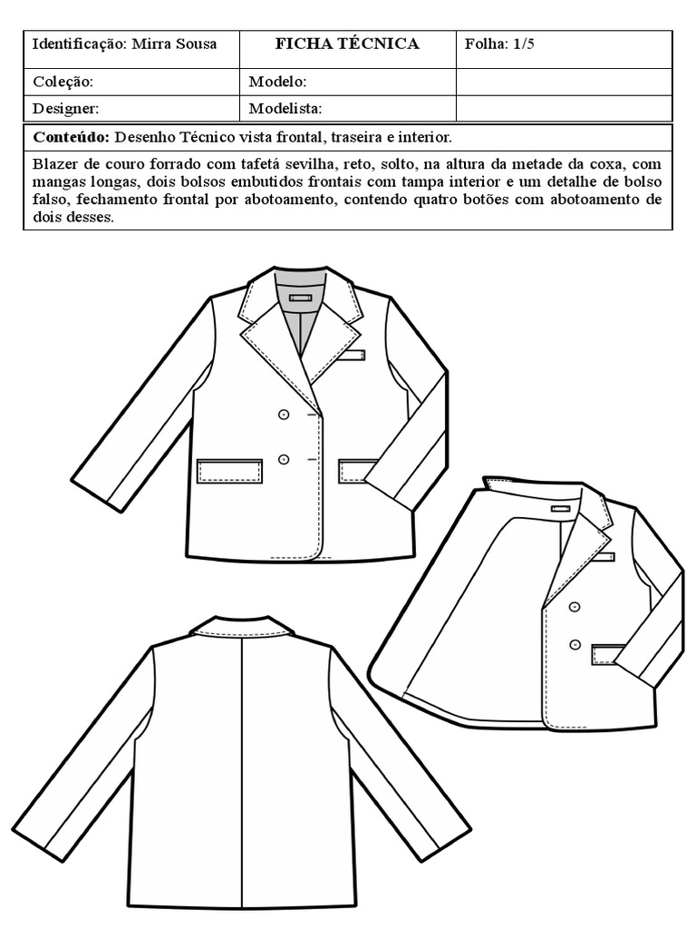 Blazer Ficha Técnica PDF