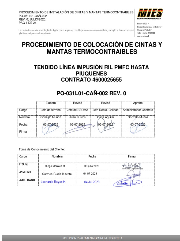 Po-031l01-Cañ-002 - 0 Proc Colocacion de Cintas y Mantas ...