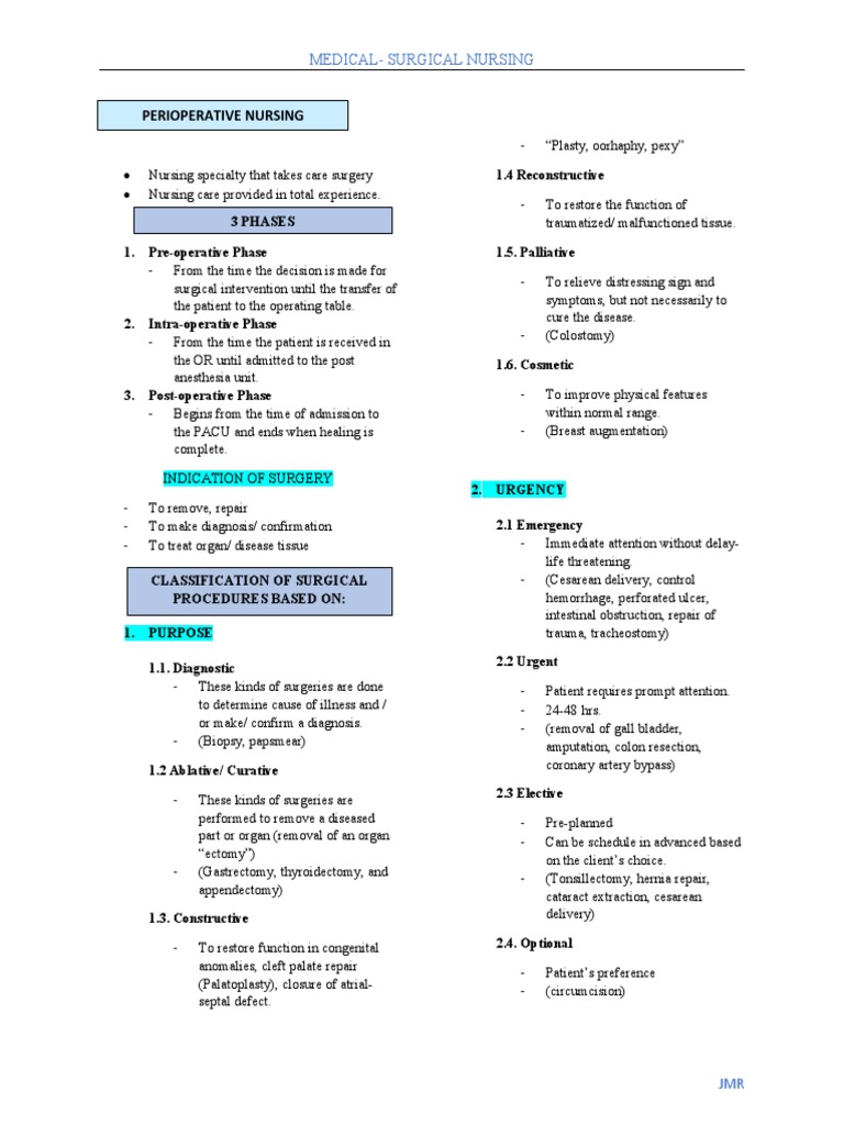 Perioperative Nursing Management Overview | PDF | Anesthesia | Surgery