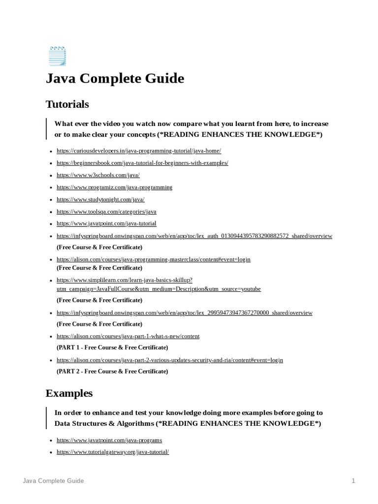 Java Complete Guide | PDF | Computing | Cognitive Science