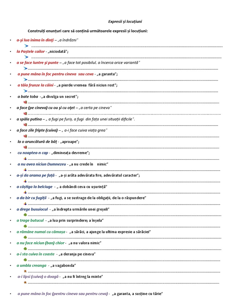 Expresii Si Locutiuni | PDF