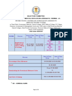 Selection Committee Directorate of Medical Education & Research, Chennai - 10