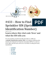 Sprinkler Identification Number