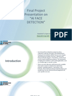 Final Project Presentation On "Ai Face Detection"