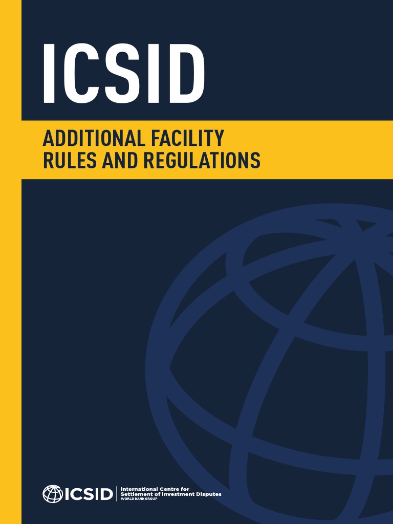 Icsid Additional Facility Rules – OEAXUX