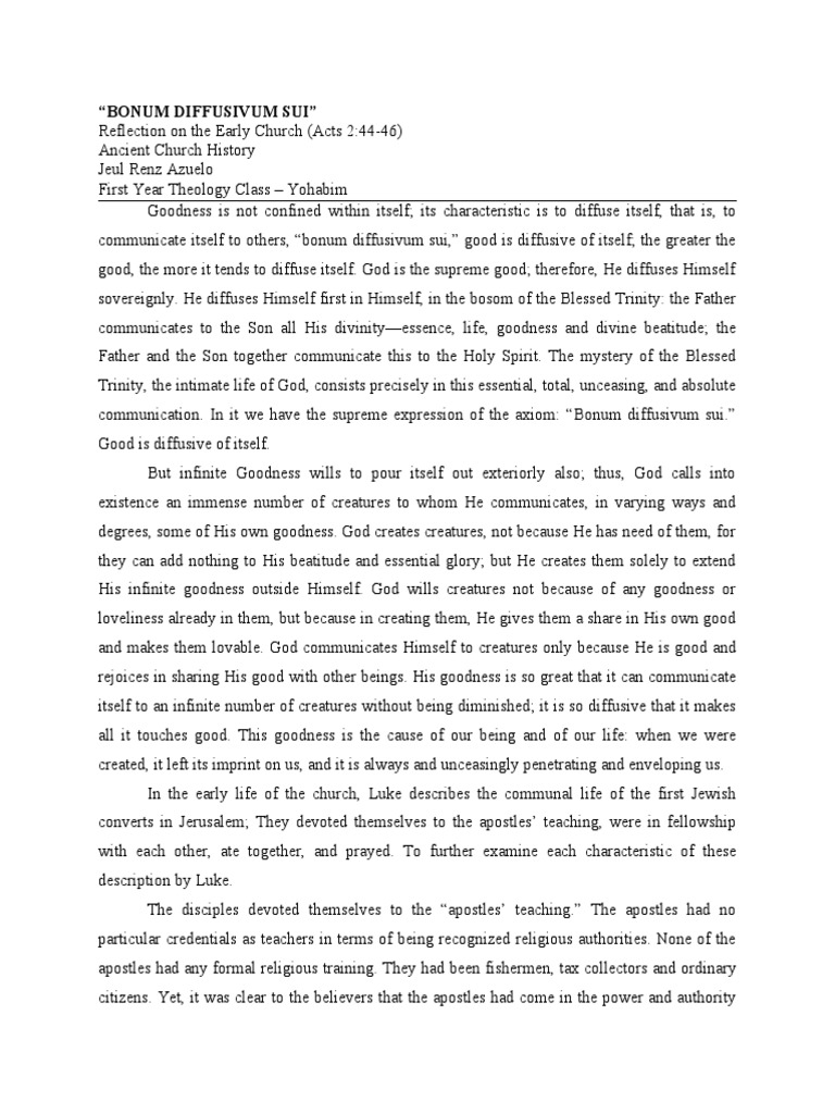 Bonum diffusivum sui pdf jesus disciple christianity 