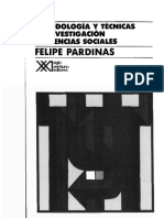 Felipe Pardinas: Metodologia DE Investigacion Ciencias Sociales