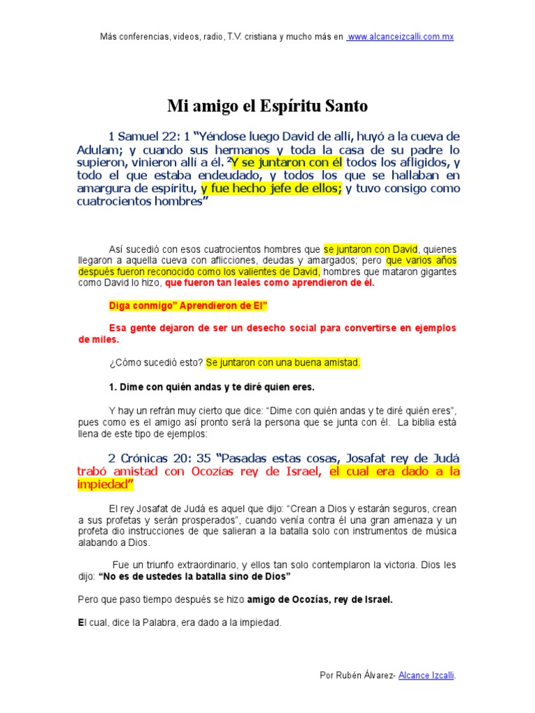 Amistad con el Espíritu Santo | PDF