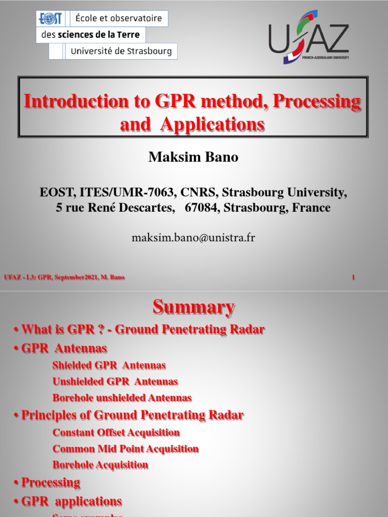 GPR Method Overview and Processing | PDF