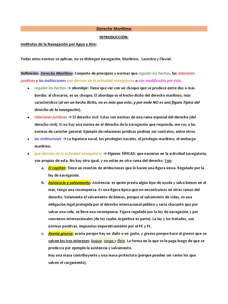 Derecho Marítimo PDF