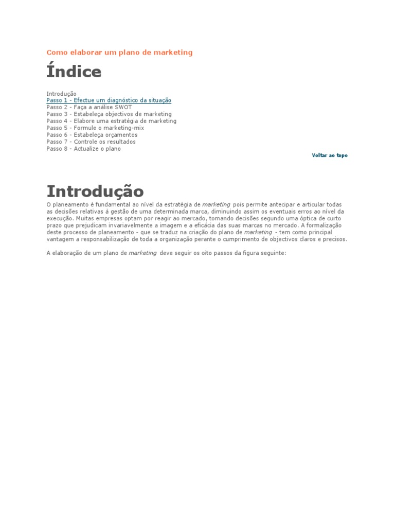 Guia Prático para Plano de Marketing | PDF | Marketing | Mercado (economia)