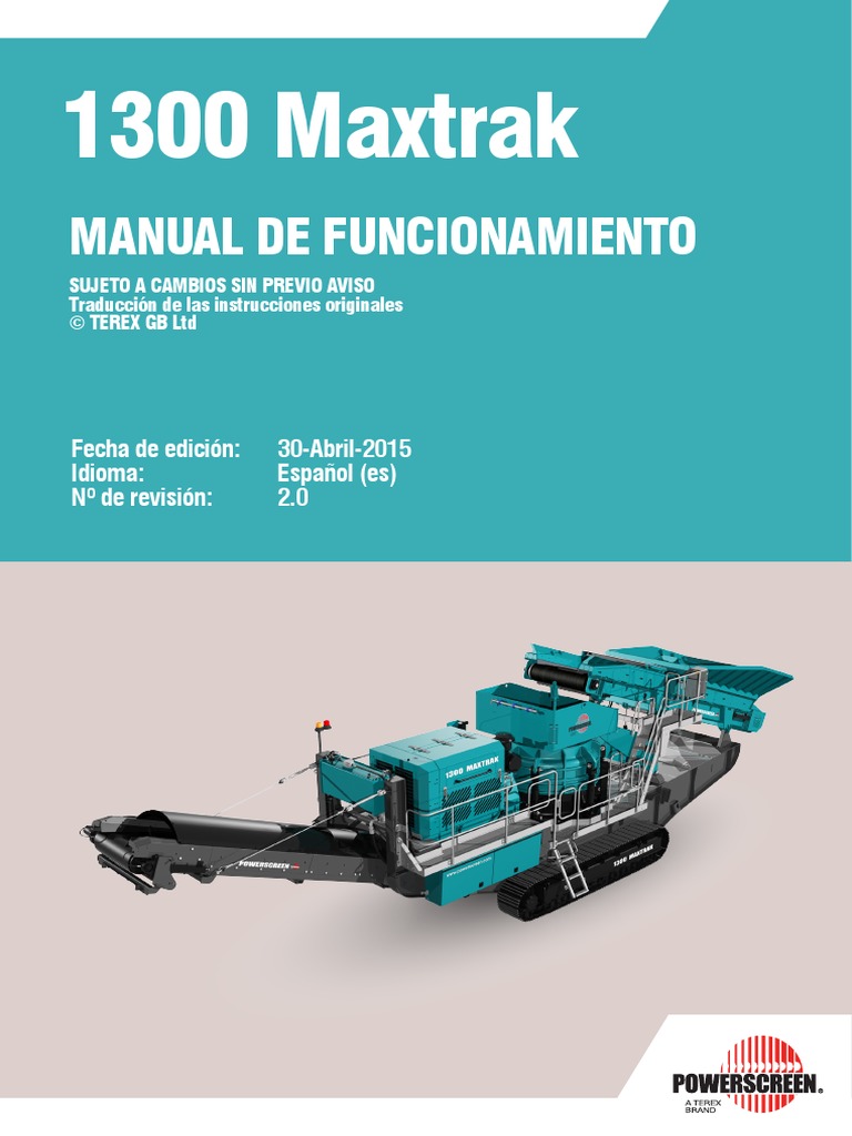 1300 Maxtrak Operations Manual Revision 2.0 (Es) | PDF