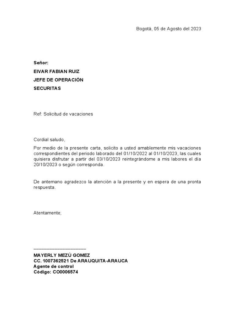 Solicitud vacaciones securitas pdf